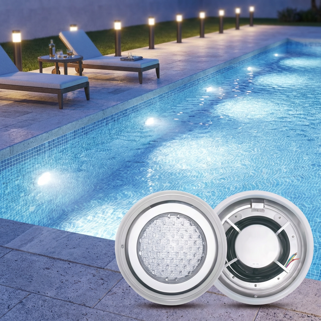 Swimming Pool Light Underwater Emaux LED Pool Light Wall Mounted IP68 Underwater Light Low Voltage 12V Underwater Atmosphere Light