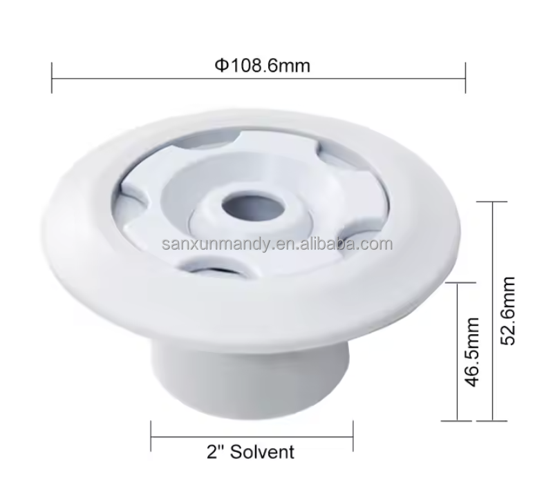 ABS 1.5/2 Inch White Lightweight Water Return for Pool & Spa-Essential Tool for Pool Maintenance & Accessories