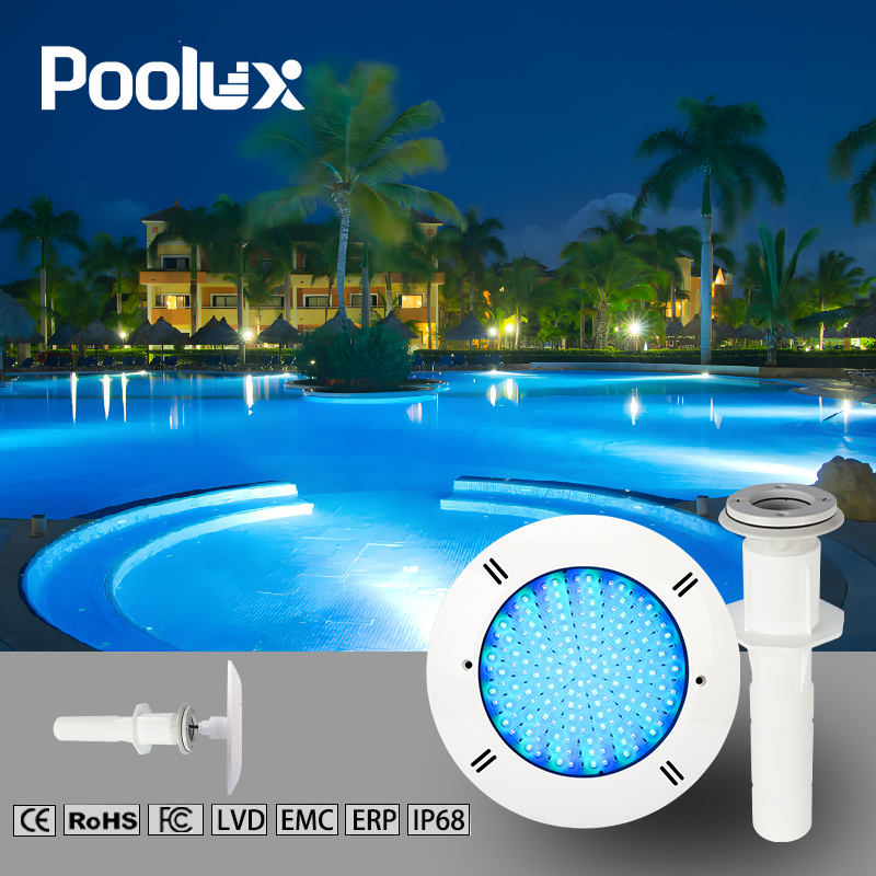 Poolux IP68 Waterproof Flat LED Pool Light for Vinyl Liner Swimming Pools