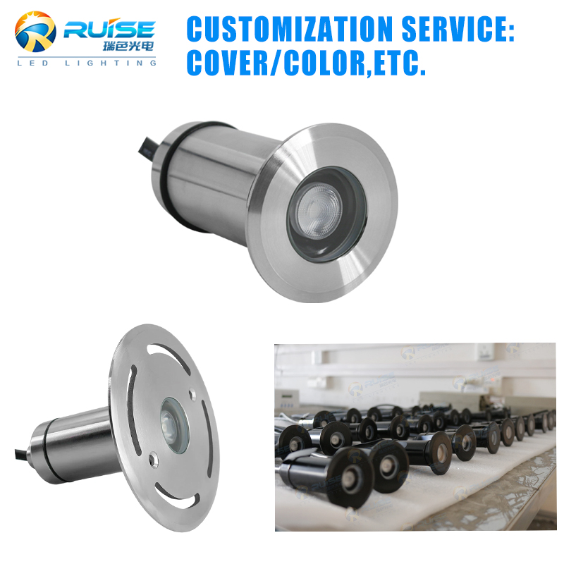 RGBW 10W 316 Stainless Steel Glass LED Pool Light DMX512 Control AC/DC 12-24V Floating Recessed Ground IP68 Rating Warm White