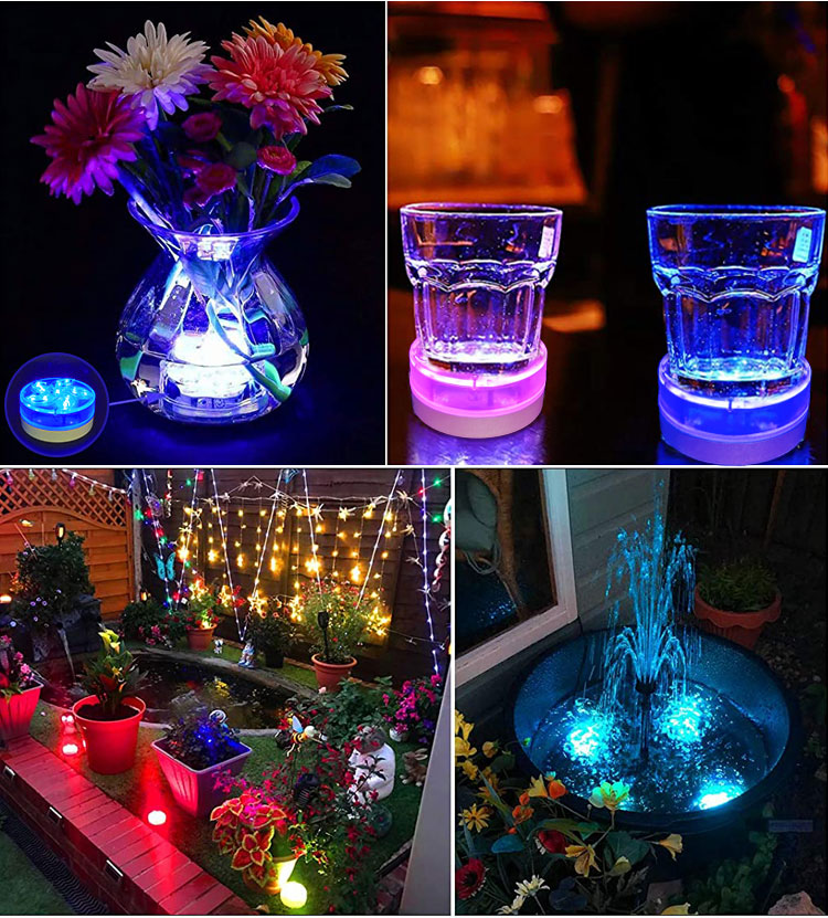 Mini Magnetic Battery RGB IP68 Waterproof Diving Swimming Pool Light Led Underwater Submersible Led Light With Remote Controlled