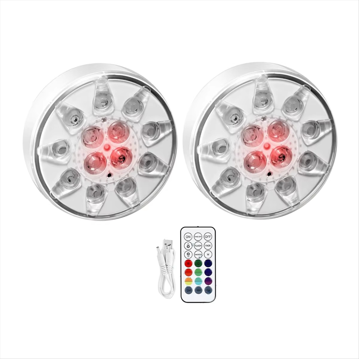 IP68 Waterproof LED Pool Lights 16-Color Changing Underwater Floating Light Led Solar Remote Magnetic Suction Cup Wedding Lights