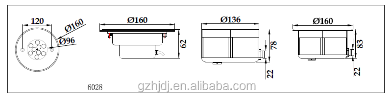 New Design ABS Niche 24V RGBW Warm White Led Pool Light for Concrete Pool Specifications