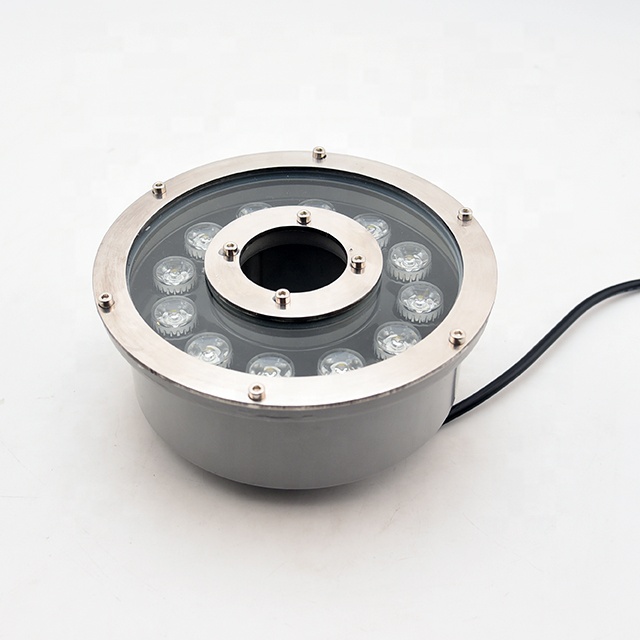 Underwater LED Fountain Light, Stainless Steel IP68 Submersible RGB Low Voltage 12V/24V Garden Villa Pool Light