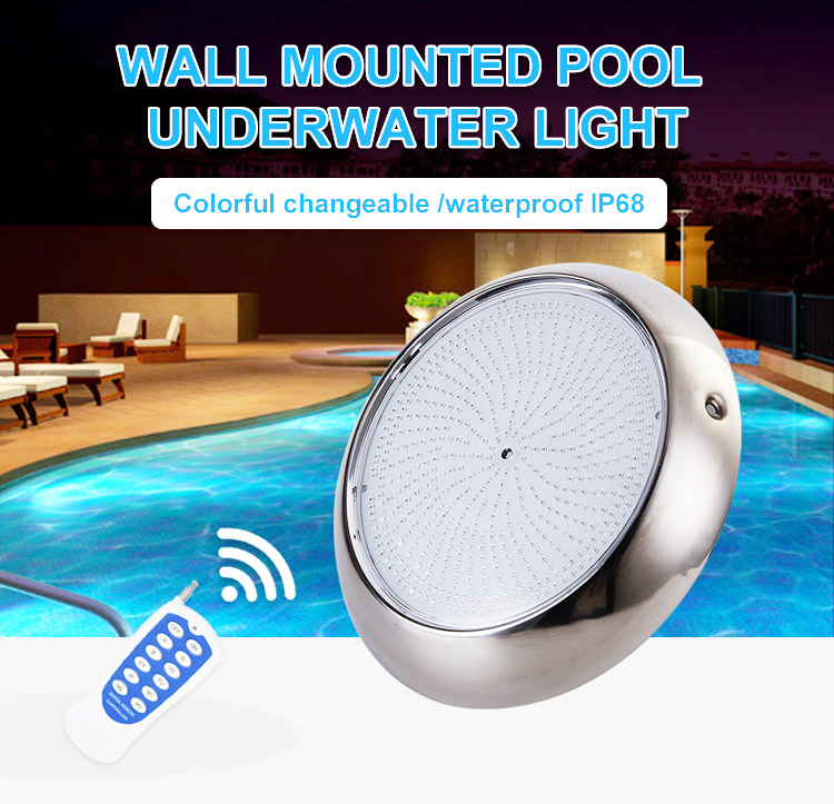 Wholesale IP68 LED Outdoor Full Color Swimming Pool Lights 304 Stainless Steel Underwater E27 Lights for Square Community Parks