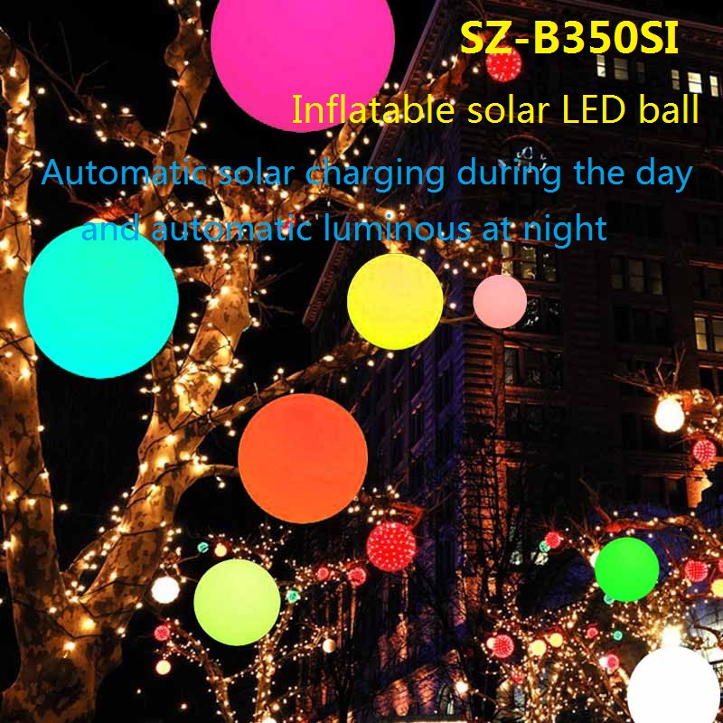 Inflatable Solar Floating Swimming Pool Pond LED Light Lamp Ball with RGBW Color Changing for Garden Beach Party