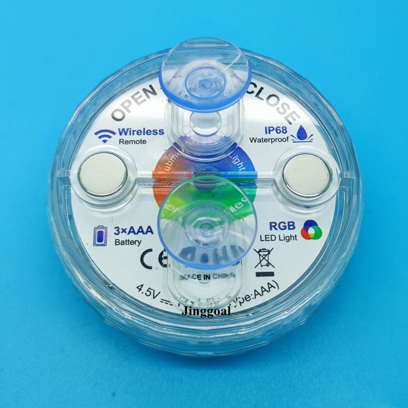 with Sucker and Magnet 13 LED Remote Controlled Submersible Underwater LED Fish Tank Pool Light Portable Cartoon Style CRI 60