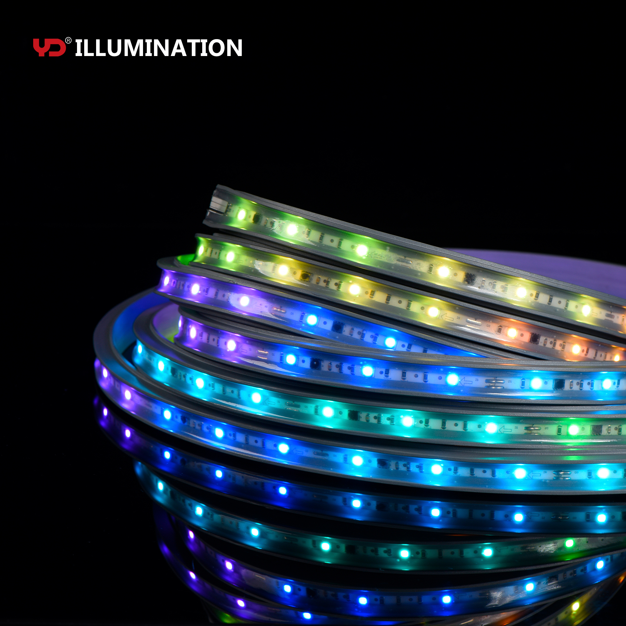 IP68 Waterproof Swimming Pool Led Strip Light Low Voltage DC24v Fixed RGB Program