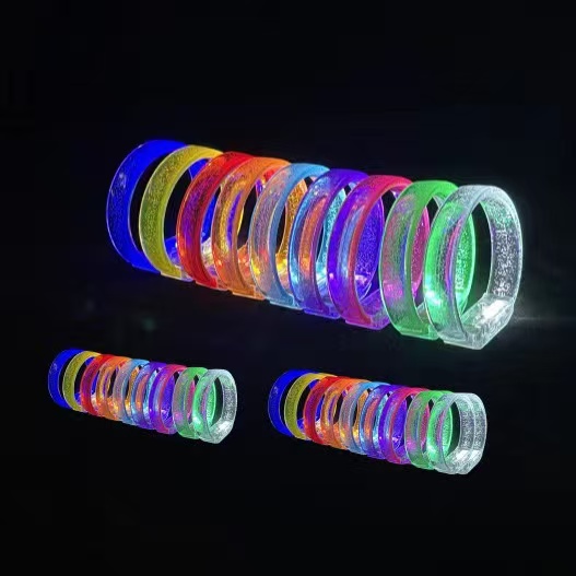 Cheap Led Flashing Bracelets Multi Color Change Light Up Bubble Wristband Flashing Luminous Bracelet For Neon Party