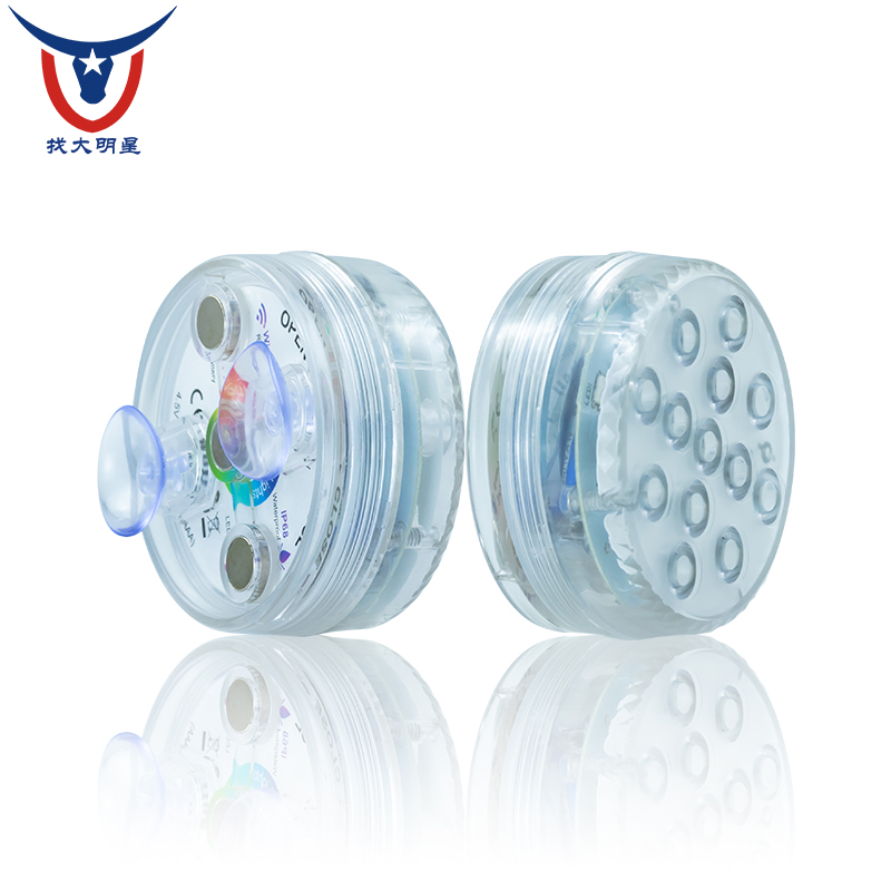 Underwater Submersible LED Pool Lights with Magnet &amp; Suction Cups IP68 Waterproof for Pond Fountain Fish Tank Aquarium Lighting