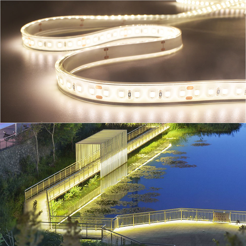 PU IP68 Underwater LED Strip Light 24V LED Neon Flex Strip Waterproof For Pool Lighting And Fountain Lighting