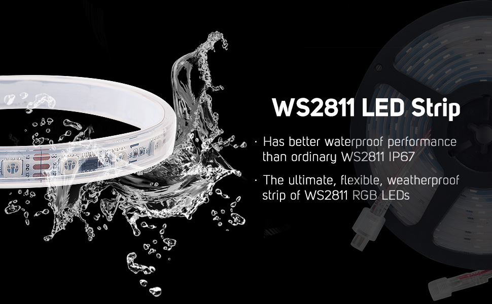 High Quality Pool Lighting DC12V 30 48 60 96Leds Rgbic Outdoor Waterproof Addressable Led Strip Ip68 Ws2811