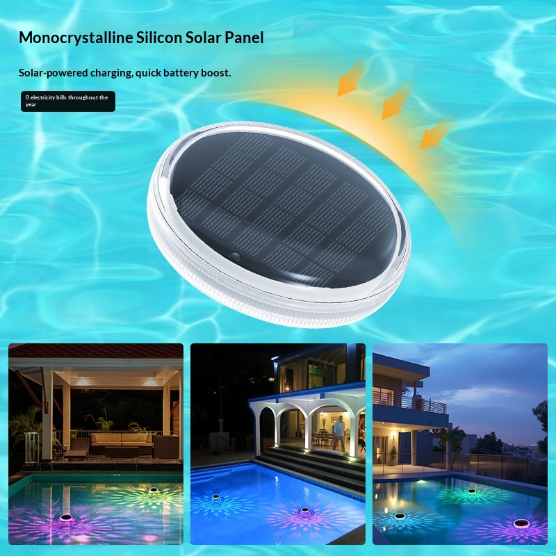 New Cross-Border IP67 Solar Water Floating Lights Glow Dark Garden Pond Pool Outdoor Courtyard Lights