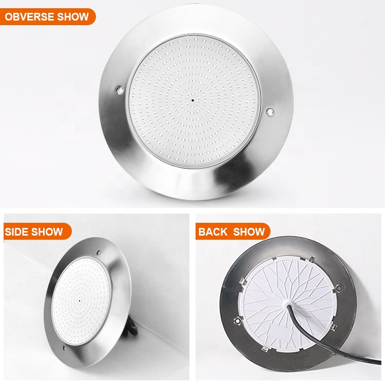 10Mm Resin Filled Led Pool Lamp DC12V Low Voltage Rgb Smart App Wifi Music Controlled Kit Stainless Steel Inground Pool Light