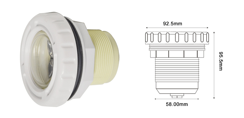 2 Inch Inside Concrete Liner Vinyl Swimming Pool Mini Submersible Spot Underwater Lighting 3w 9w Ip68 12v Led Pool Bulb Light