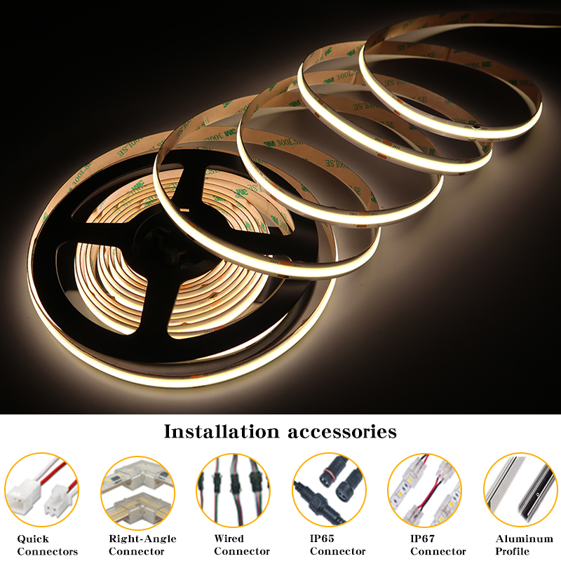 Flexible LED COB Strip Light 24V 320 LEDs/m Direct From Manufacturer High Brightness Strip CRI&ge;90RA 3000K4000K6500K Strip Light