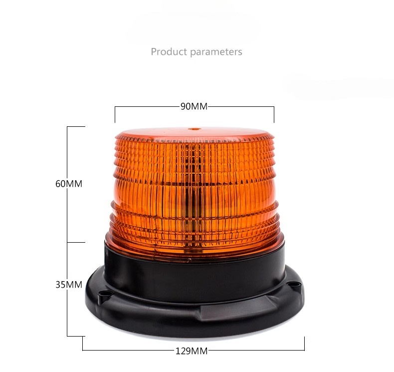 Red Blue Amber Magnetic Strobe Beacon Light for Ambulance Construction Truck School Bus