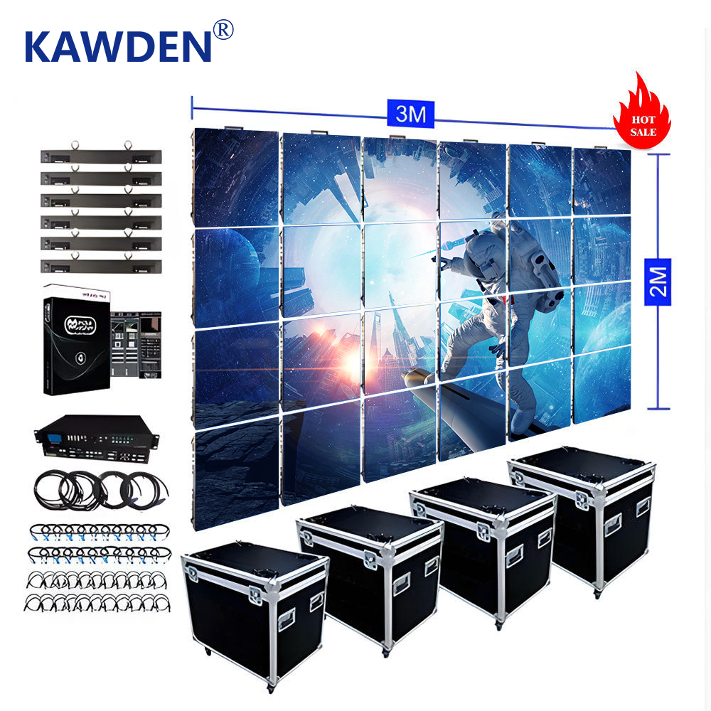 5m X 3m Turnkey Complete System P2.6 P2.9 P3.91 LED Display 500mmx500mm LED Panel Backdrop Indoor Outdoor LED Screen