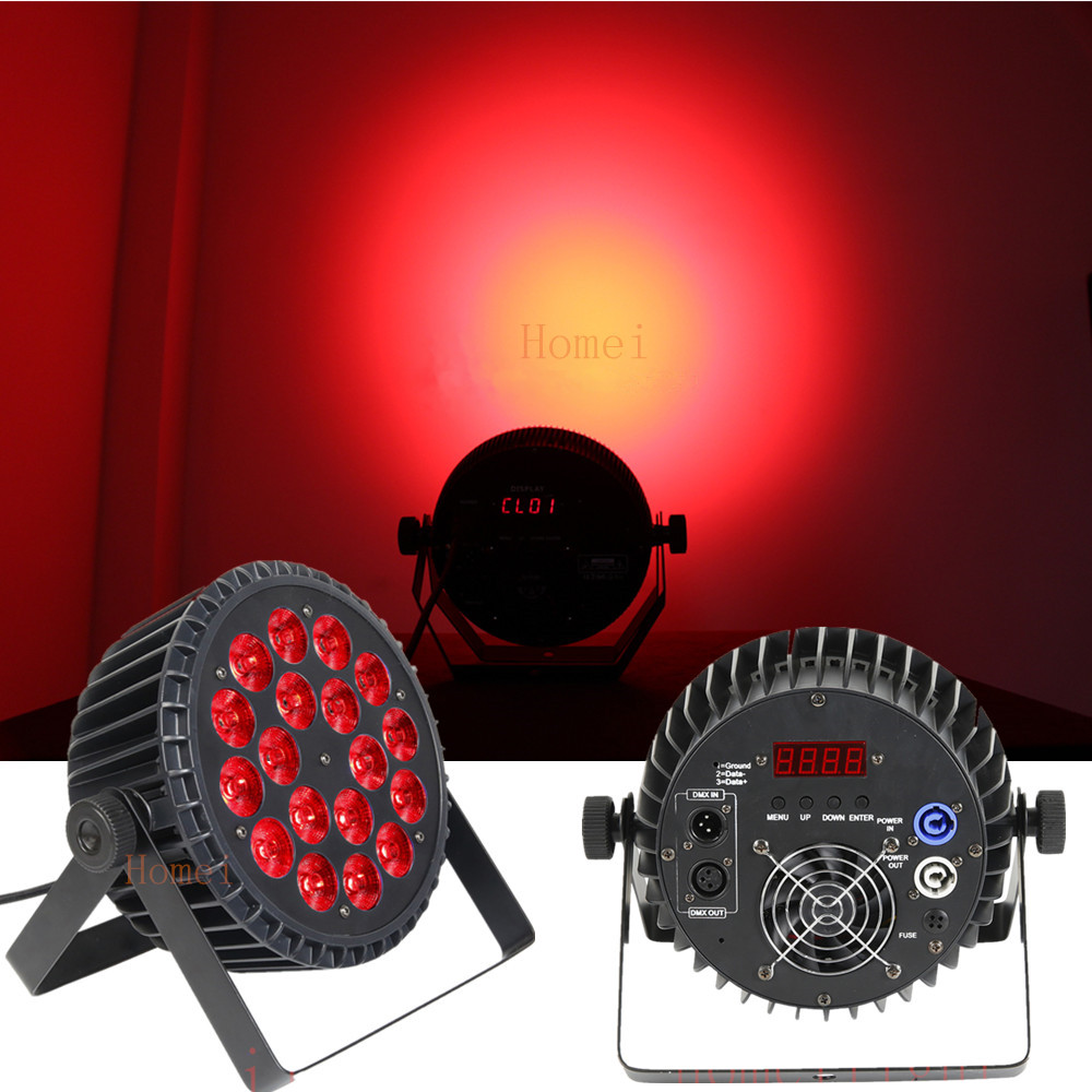 Best Price 18x18W LED Parcan DMX512 RGBWA+UV Professional Par Light for Stage Uplights
