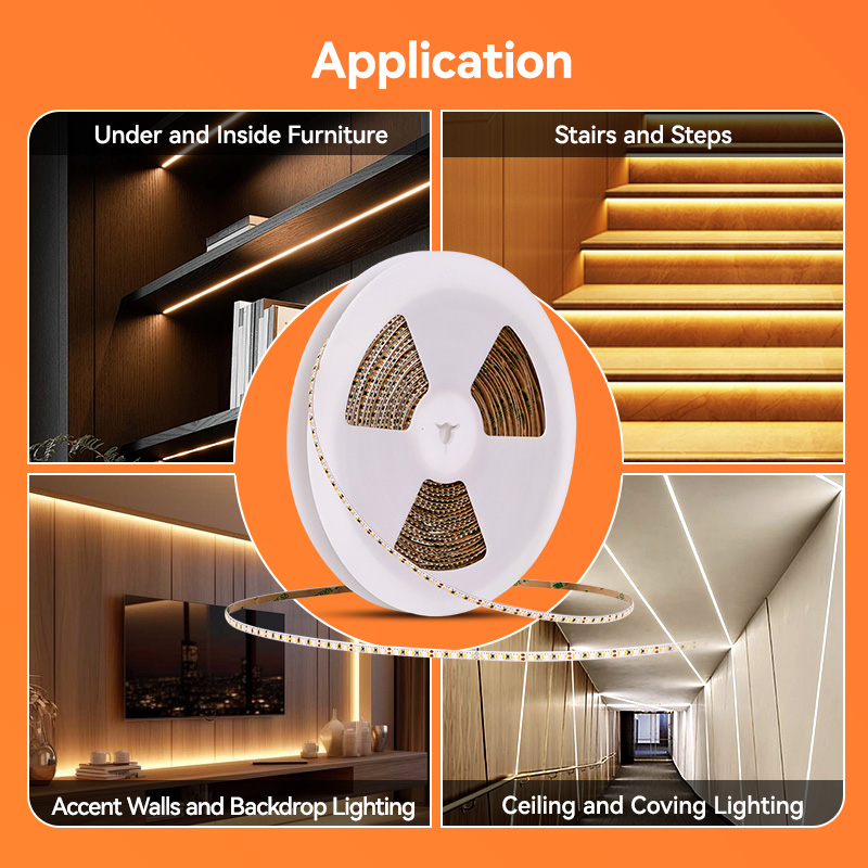 Customizable High CRI 95+ 240LED/m Low Voltage Drop Micro 5mm 24V 15W/m Copper SMD LED Strip For Commercial Decoration Lighting