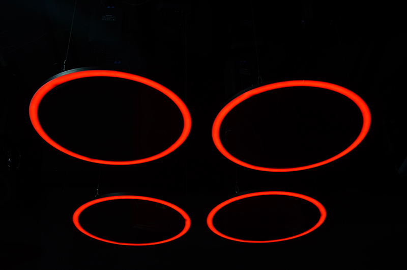 6m Kinetic LED Ring RGBW Projection Lights 300W Power for Hotel Application