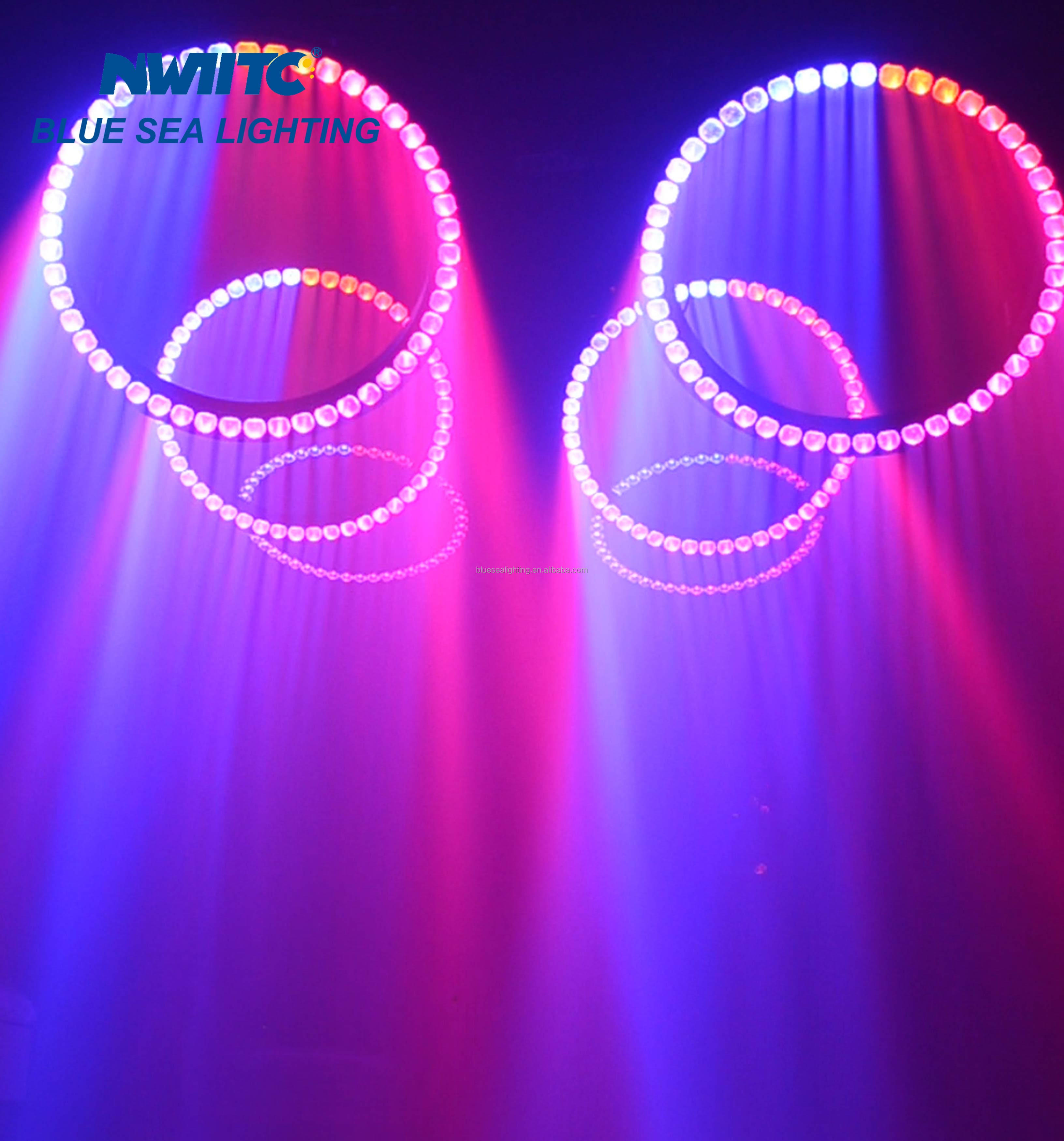 6m Kinetic LED Ring RGBW Projection Lights 300W Power for Hotel Application