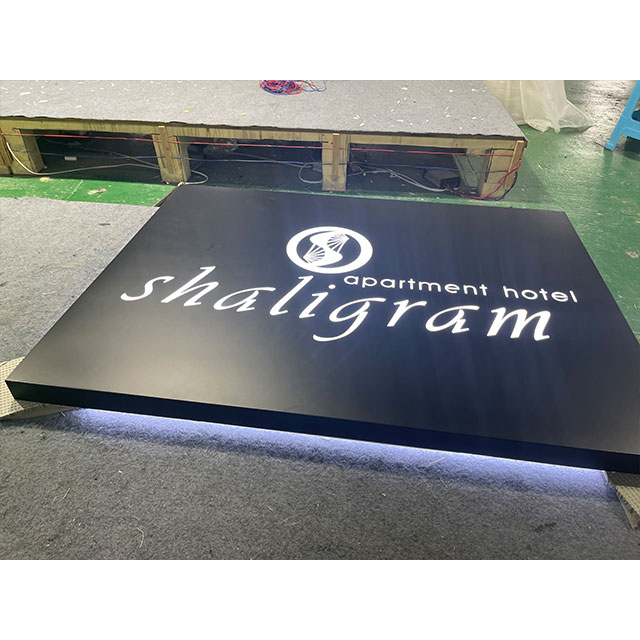 Custom Exterior Hanging Light Box For Business Advertising &amp; Decoration LED Lit Stainless Steel Hollow Sign Companies Hospitals
