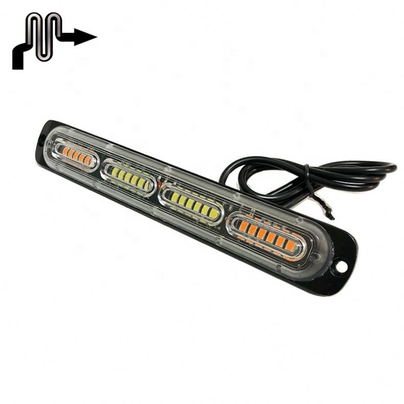 Led Strobe Light Green White Orange Led Truck Light, 12-24v Emergency Warning Light, 24 Leds Strobe Flashing Lights