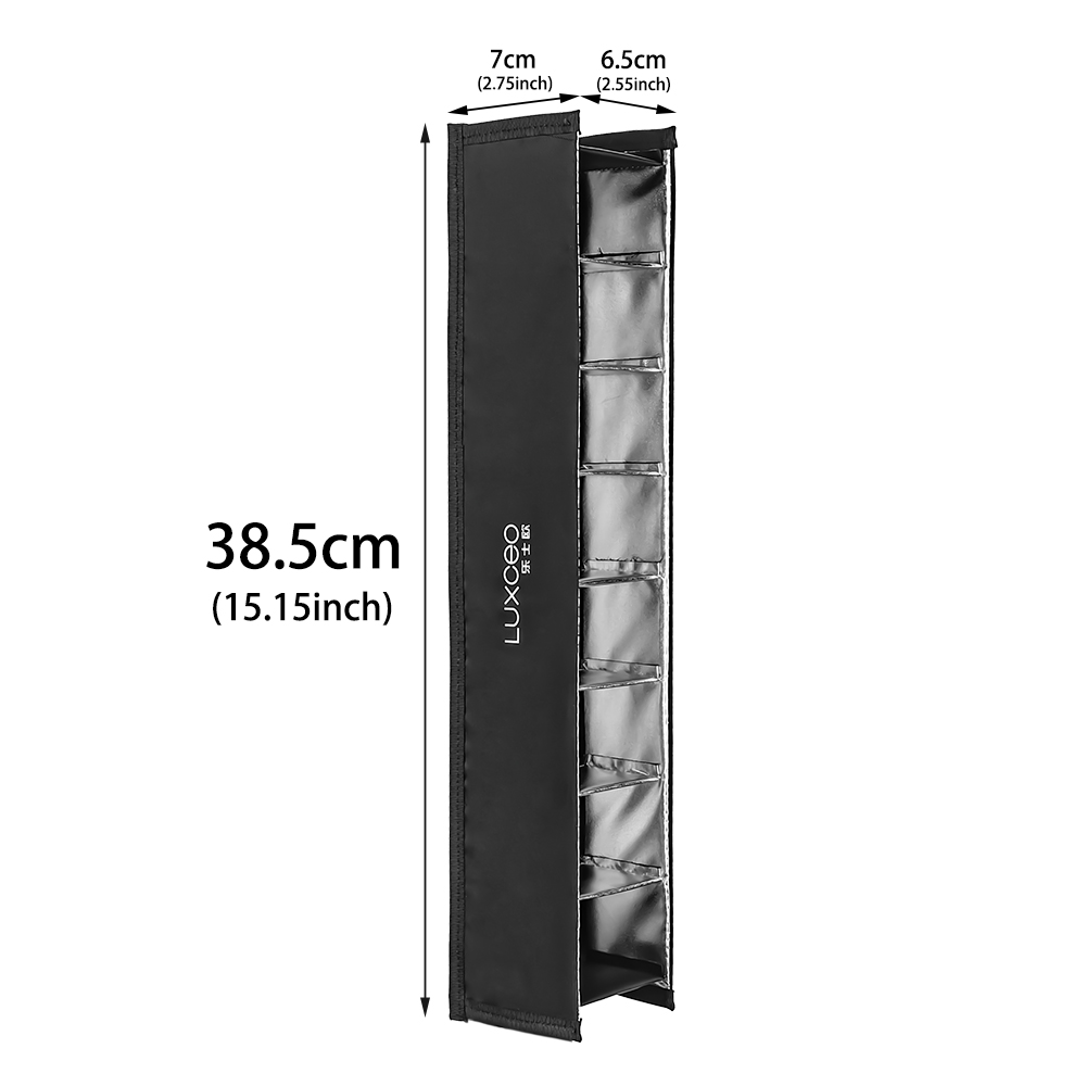 LUXCEO GD-38 LED Wand Accessories Fabric Barndoors Softbox Stick Light Rectangular Grid for P6 LED Wand Light