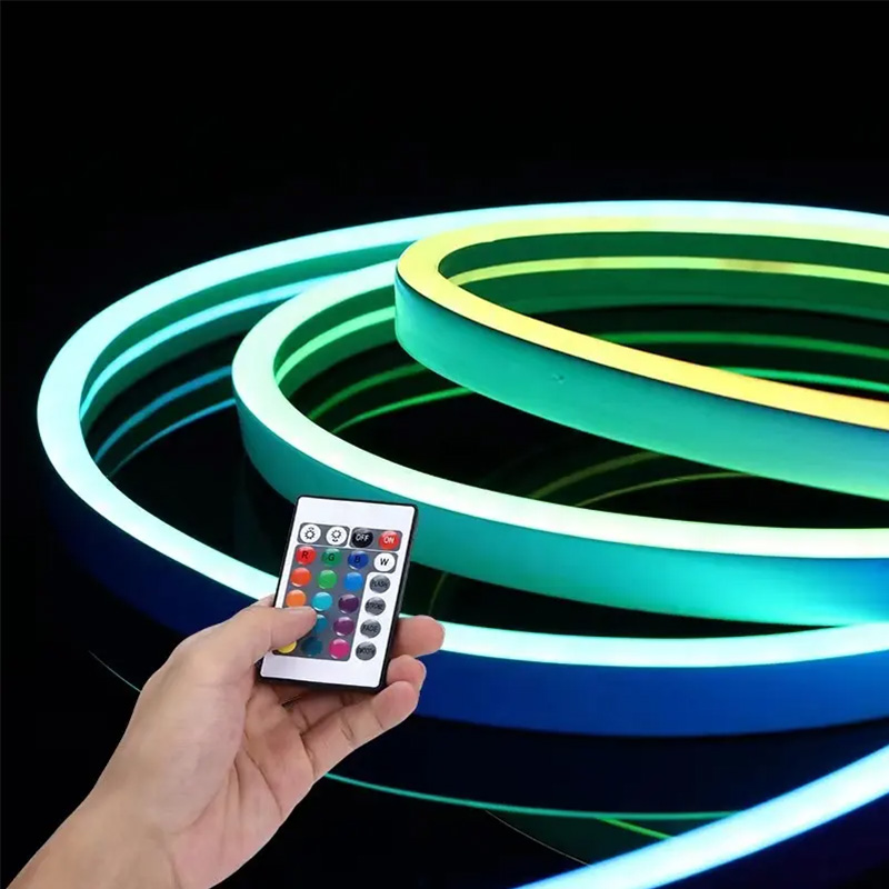 Custom Logo Sign Decoration IP67 Waterproof Flex Rope Roll RGB LED Flexible Neon Strip Light Wall 5V USB Dimmable