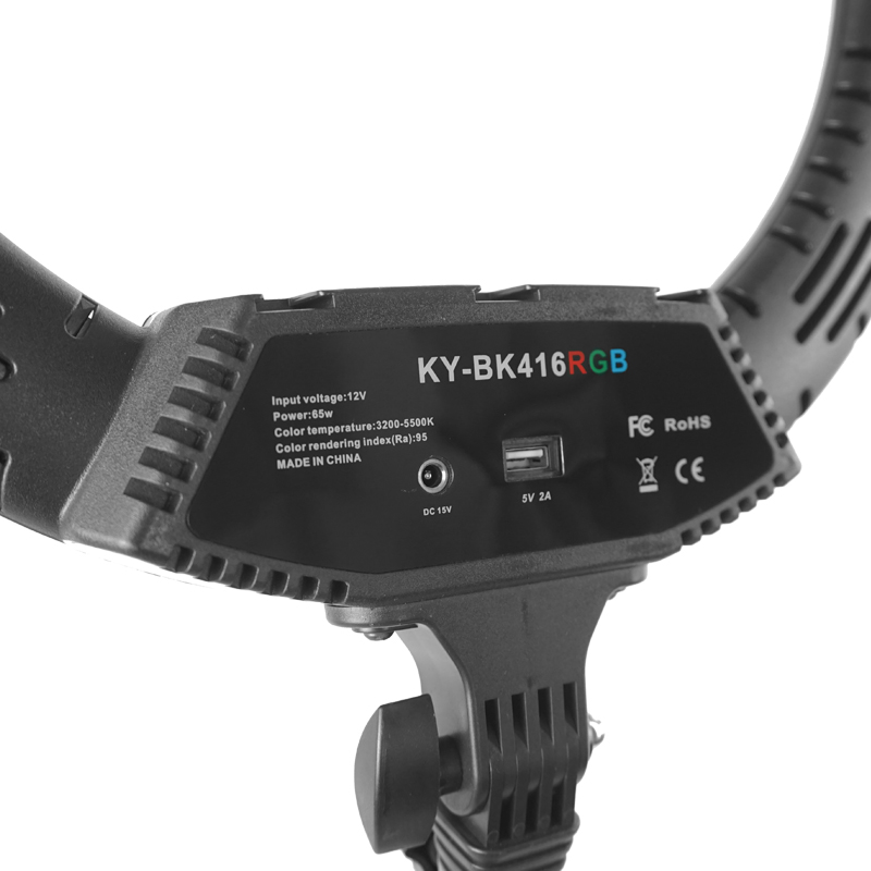 Photographic Lighting KY-BK416 GRB 18inch Ring Light Video Light For Youtube Tik Tok Photography Remote Lamp