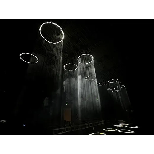 6m Kinetic LED Ring RGBW Projection Lights 300W Power for Hotel Application