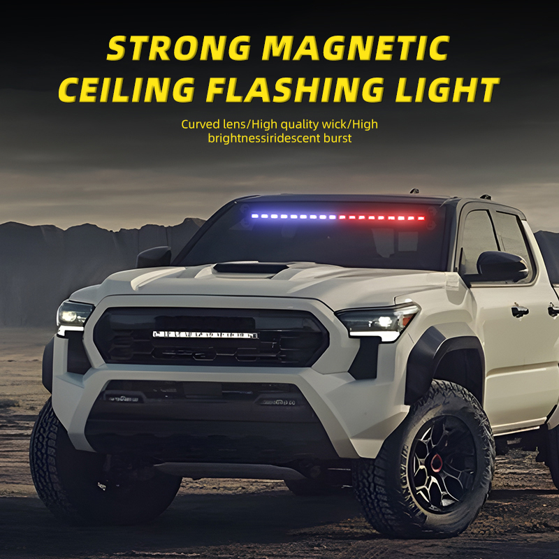 Car Styling Flashing Emergency Signal Lamp Lights 12v 24V RGB Windshield Sucker Installation Strobe Warning Light