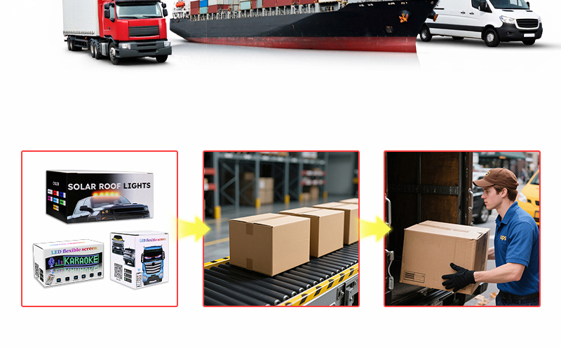 Car Styling Flashing Emergency Signal Lamp Lights 12v 24V RGB Windshield Sucker Installation Strobe Warning Light