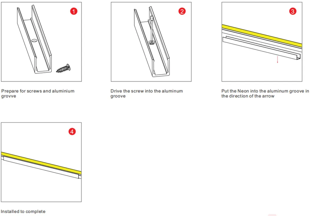 Aluminum channel mounting