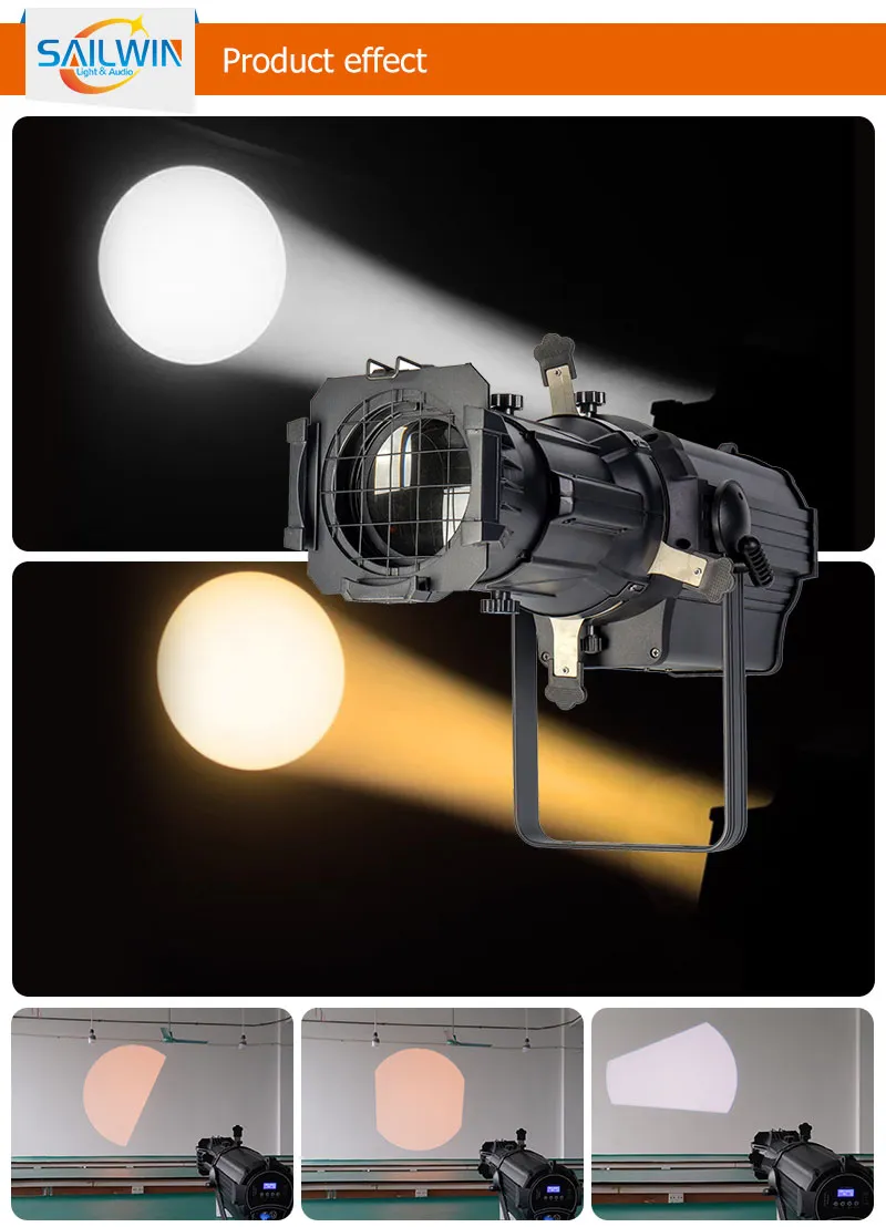 200-300W Rgbaw 4in1 LED Profile Light Zoom Fresnel Spot Light Stage