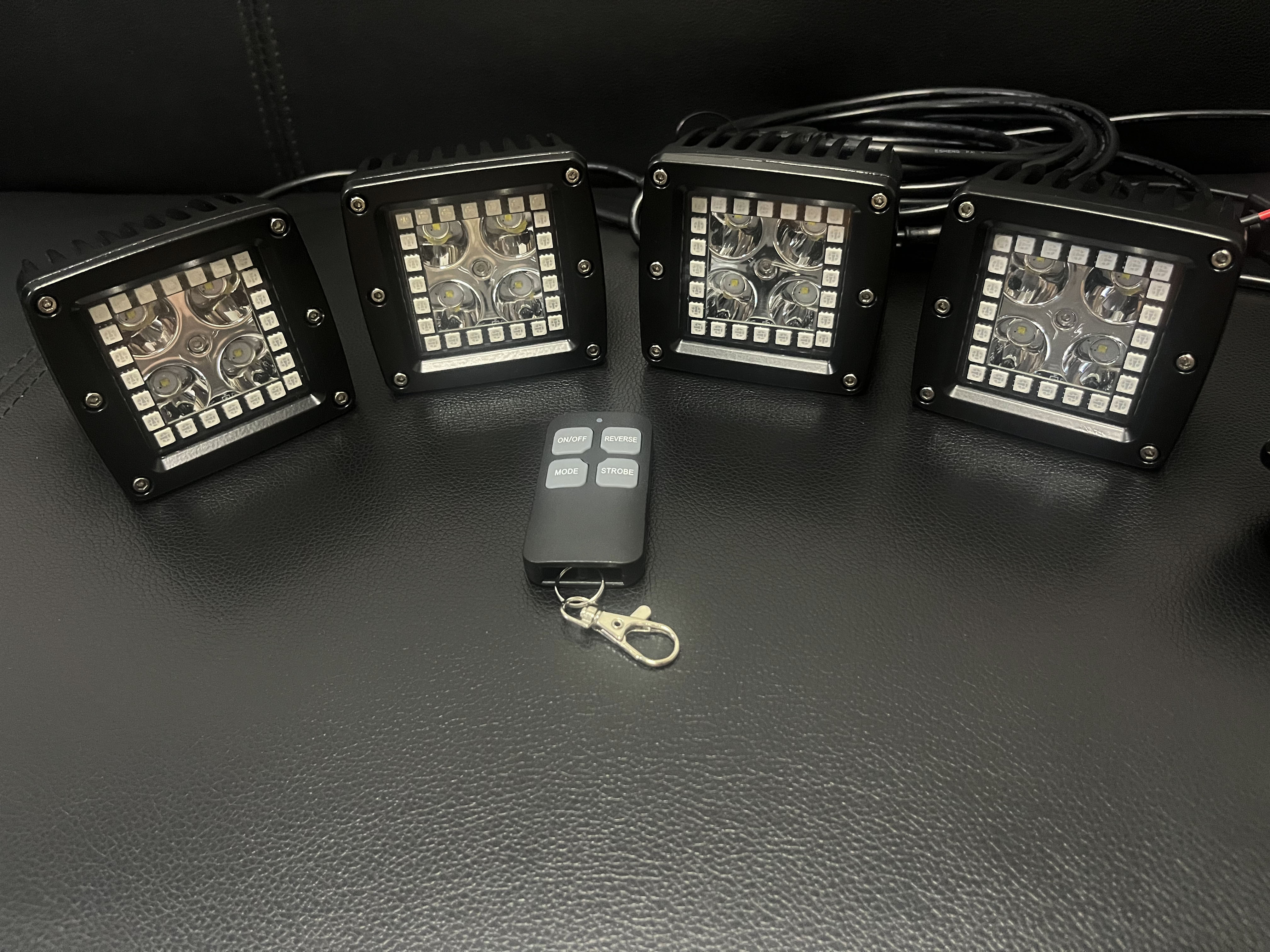 High Quality Custom Strobe Light 3 Inch off Road Truck Bumper Cube RGB Work Light LED Cube Pod Kit 4Pack