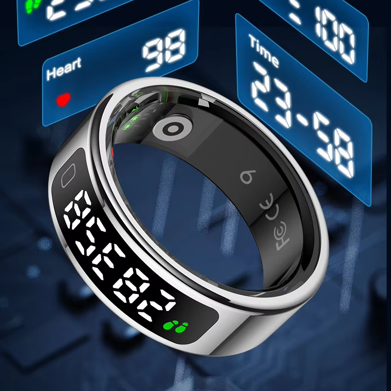 2026 Hot Selling Sincere Gift Muslim Intelligent Praise Android Plastic Touch Screen Countdown Smart Electronic Zikr Ring