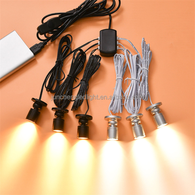 Wholesale LED Spotlights Museum Jewelry Shop Counter Small Spotlight 1W 3W Led Cabinet Mini Spot Light Ceiling
