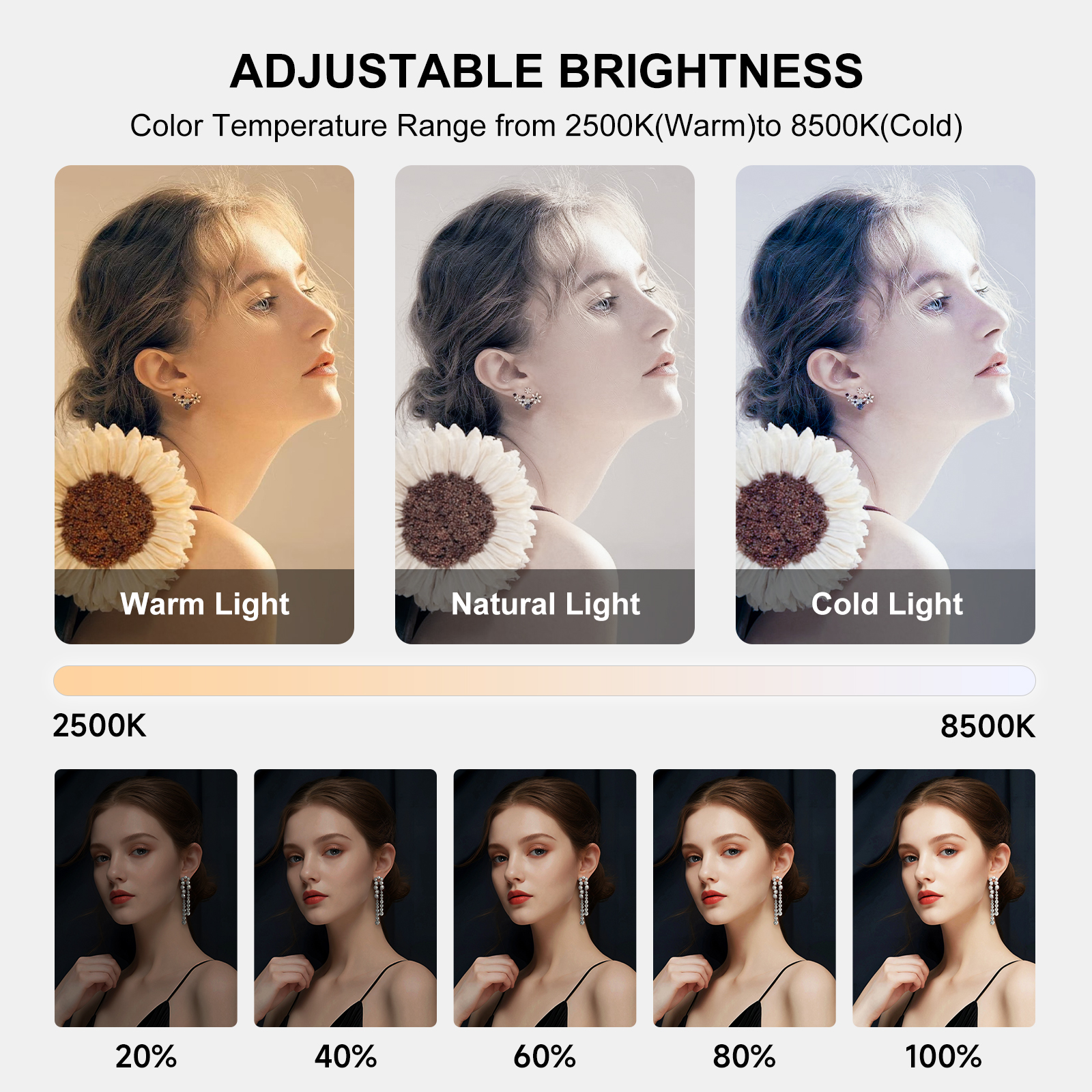Portable Minimalist LED Ring Light For TikTok China Mobile Phone Photographic Lighting