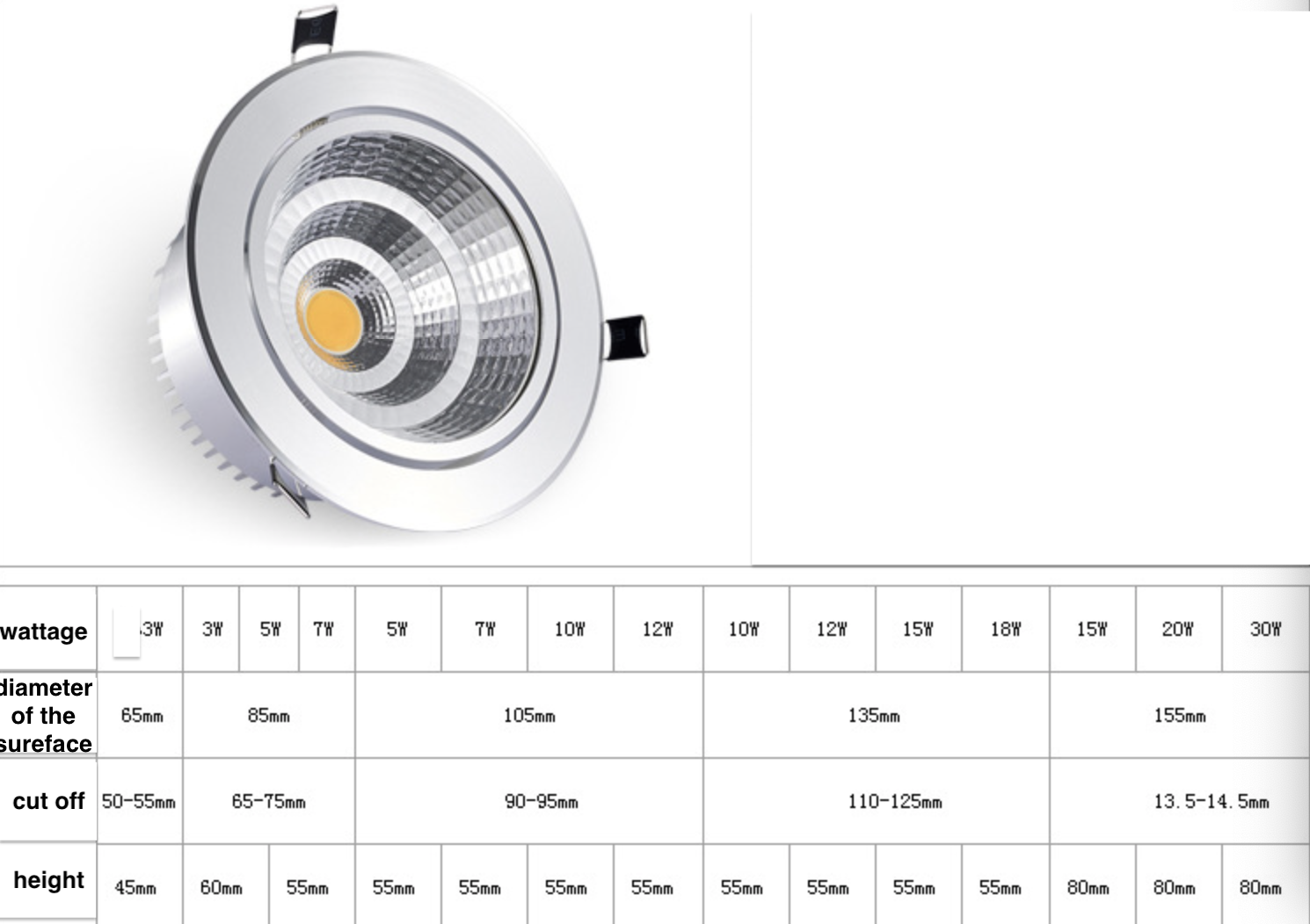 Hot Selling Led Downlight Ceiling Laser Spot Light Indoor Lights 6W At Good Price