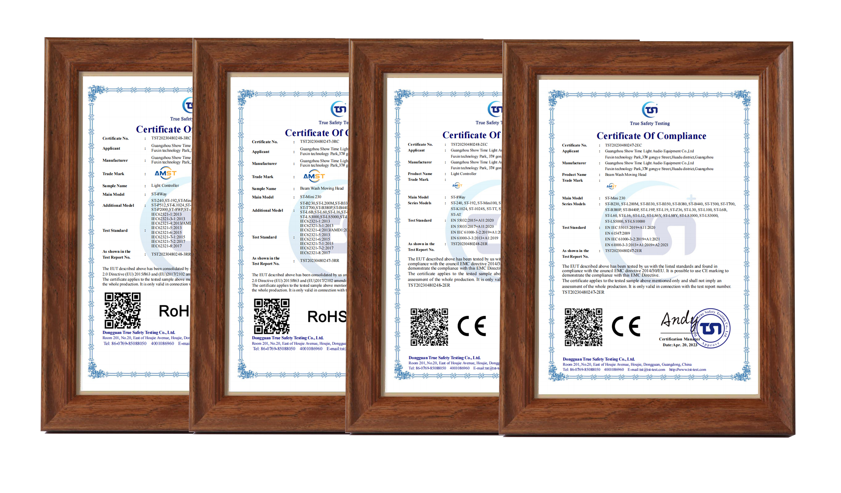 CE RoHS Certification Documents