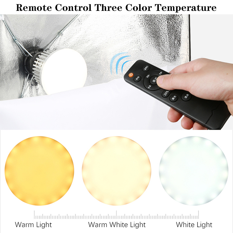 150W 50*70cm Photography Softbox 2M Stand Bulb Light LED Soft Box Studio Video Light for Photo Live