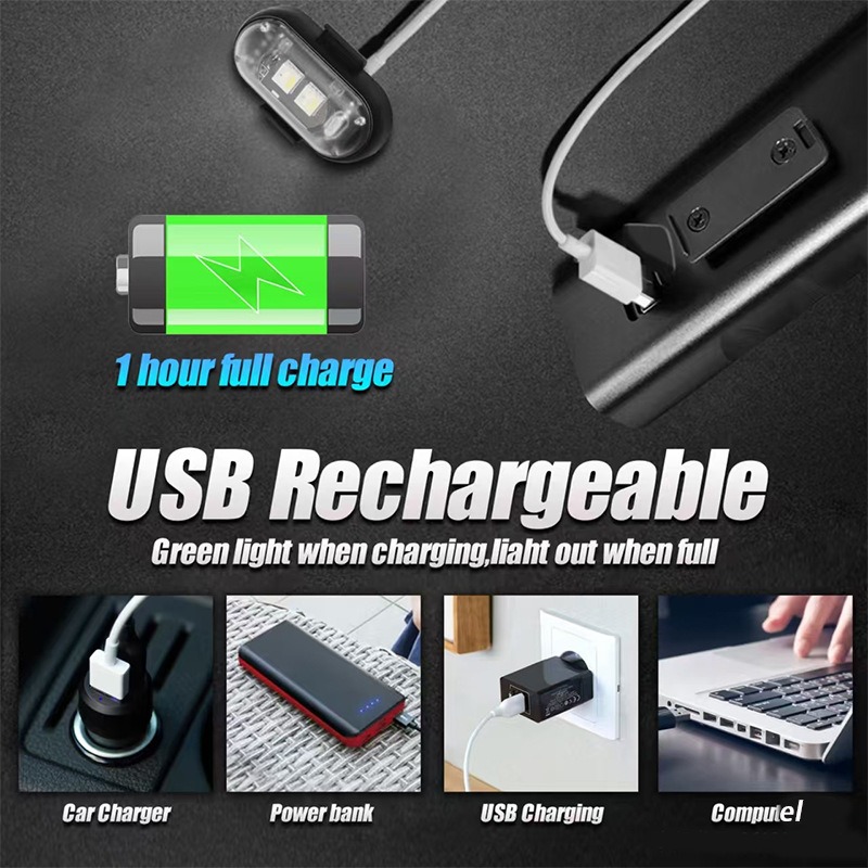 Car and Motorcycle Wireless LED Strobe Lights With Remote Control Aircraft Bike Warning Light Waterproof
