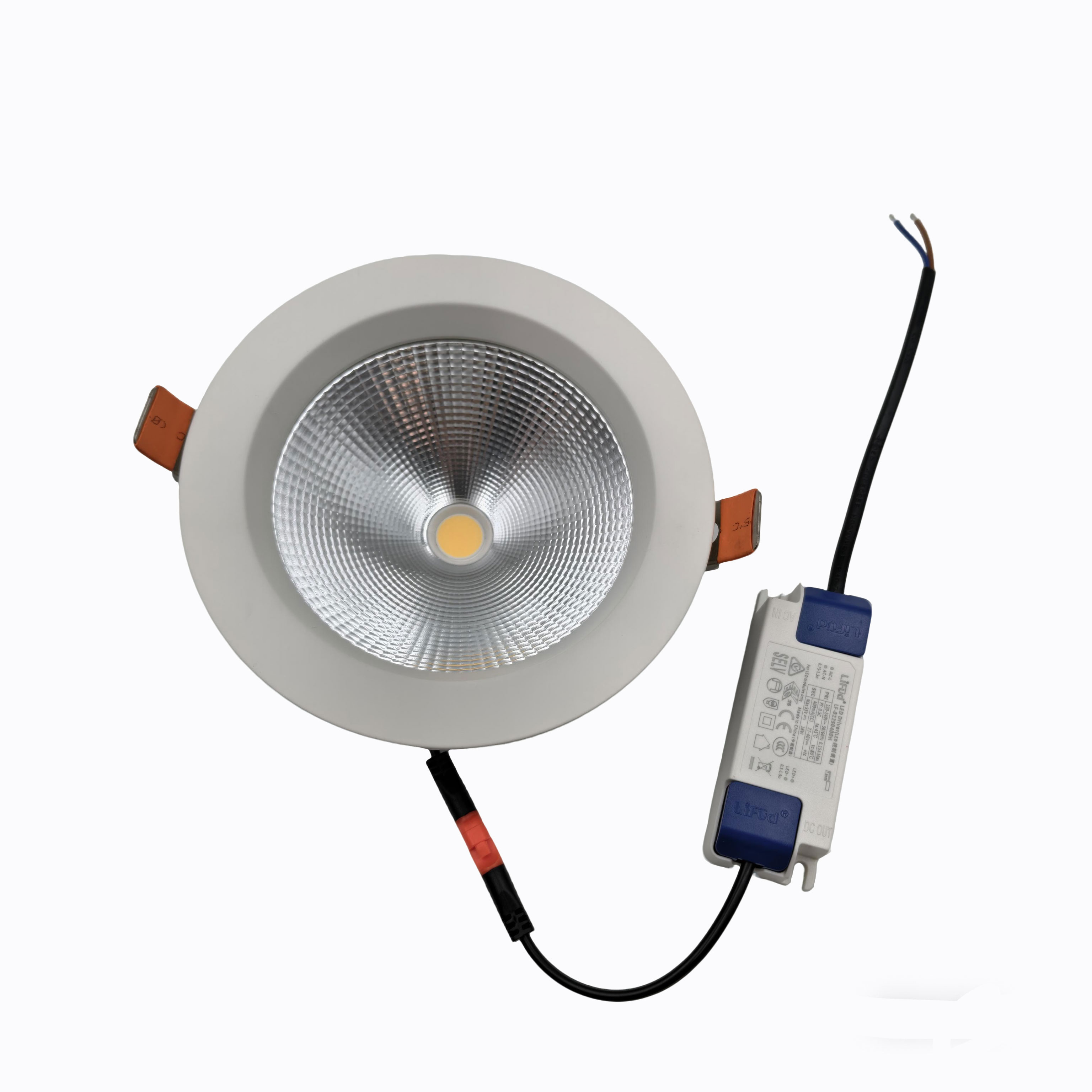 High Brightness COB LED Downlight with Driver Recessed Ceiling Spotlight for Home, Office, and Commercial Lighting