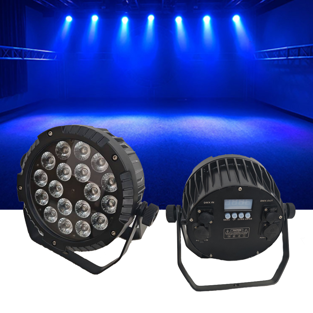 18pcs Parcan Light Outdoor Waterproof Spotlight Led RGBW DMX512 IP65 Party Equipment Wedding Lighting for DJ Disco Bar Club