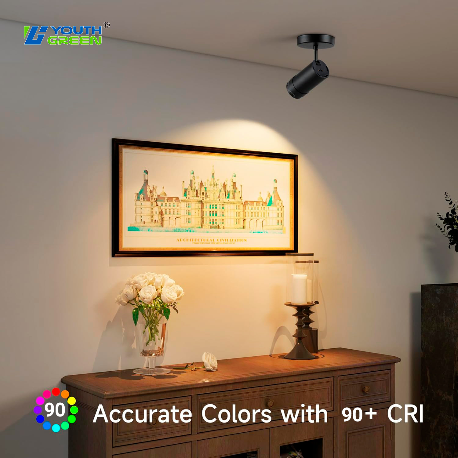 Modern Aluminum Zoomable LED Surface Mount Light 12W 20W 5CCT Adjustable CRI 90 COB LED Wall Spotlights LED Light