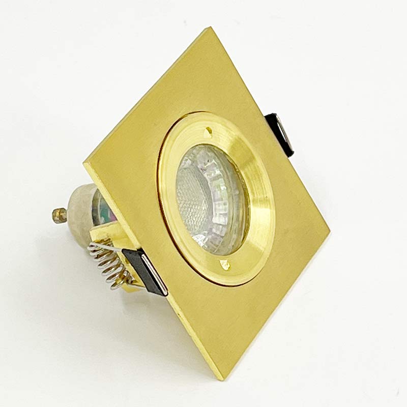 Built-In Ultra-Thin Square Waterproof LED Spotlight Gold Ballroom Spotlights GU10 Base Modern Embedded LED Spot Lights Golden