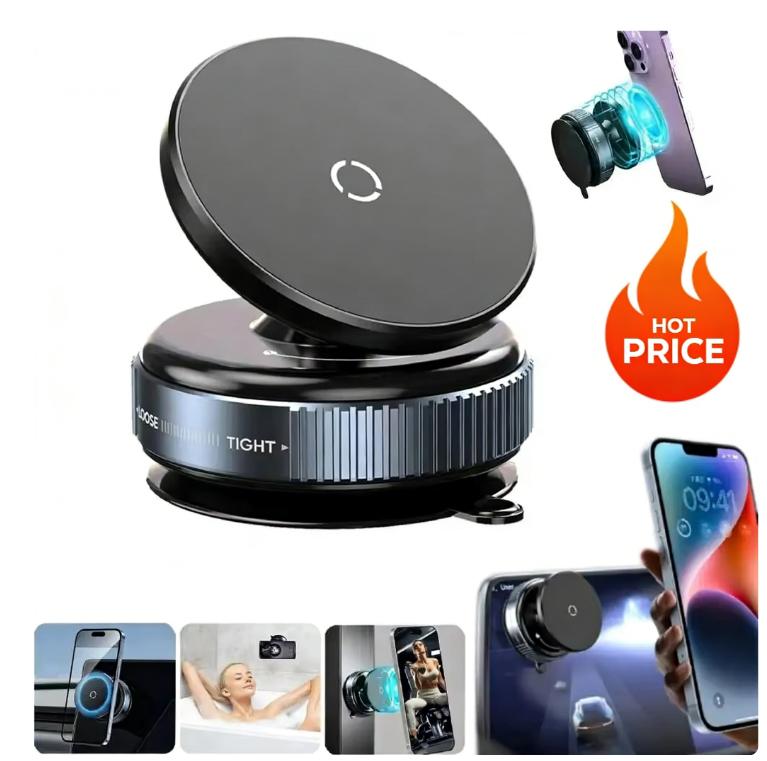 Magnetic Vacuum Car Phone Holder