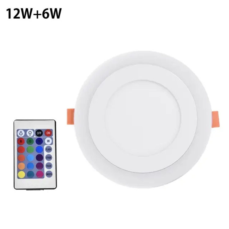 Indoor 6W/12W/18W Ultra Thin Panel Light Two-color Round Embedded LED Ceiling Light AC 220-240V/85-265V Dimmable Panel Light